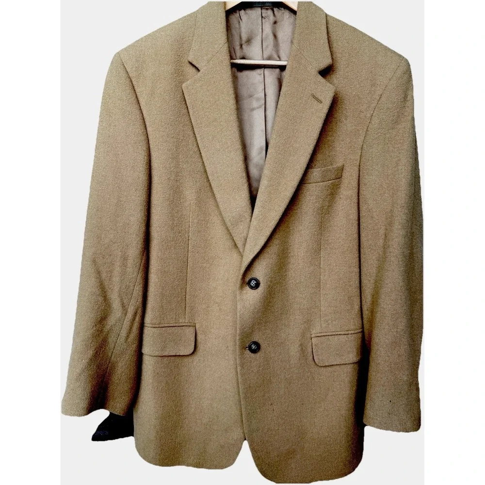 Jos A Bank Mens 100% Camel Hair Blazer 41 RG Camel Sport Coat‎ Classic Old Money